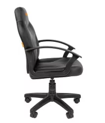 Офисное кресло для оператора CХАИРМАН 210 экокожа Черный с логотипом / CHAIRMAN
