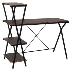 Стол на металлокаркасе БРАБИКС ЛОФТ CД-004 Мореный дуб / BRABIX LOFT CD-004