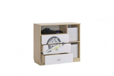 Комод Форсаж МКФ-06 Дуб сонома/белый / MKF-06