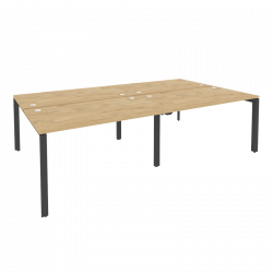Рабочая станция на П-образном м/к ОНИКС О.МП-Д.РС-4.3.8 Тиквуд Светлый/Антрацит / ONIX O.MP-D.RS-4.3.8