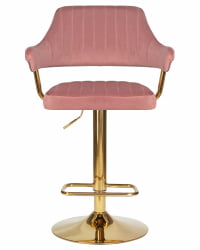 Стул барный ДОБРИН CХАРЛЙ ГОЛД (розовый велюр (МДЖ9-32)) / DOBRIN CHARLY GOLD (MJ9-32))