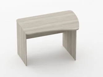 Стол прямой под встроенную тумбу Глассй 1.101.12Пр Дуб сантана светлый / Glassy