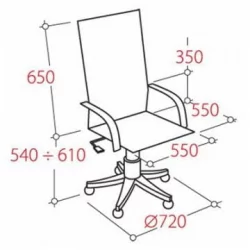 Кресло руководителя ЕЧаир-405 235109 Черное / EChair-405