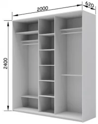 Шкаф-купе Хит-24-20-151 Аруба Венге