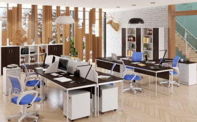 Стол прямой ИМАГО-С СП-4СД венге магия белый полуматовый / IMAGO-S СП-4SD