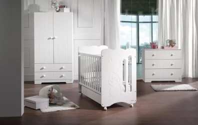 Детский шкаф для одежды Микуна А-1414 вхите / Micuna white