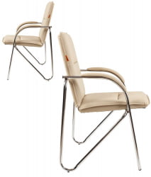 Комплект офисных кресел CХАИРМАН 851 экокожа Бежевый / CHAIRMAN