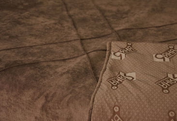 Покрывало детское Ралли с подкладом и наполнителем Коричневое