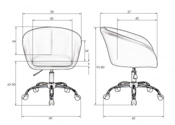 Офисное кресло для персонала ДОБРИН БОББЙ (серый) / DOBRIN BOBBY