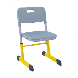 Стул ученический СМАРТИ регулируемый по высоте (рост 3-5) Желтый/Серый / SMARTY