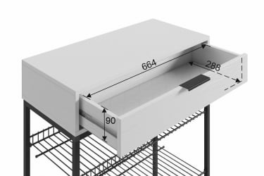 Тумба для обуви Краш ЛМН-13 черный муар/дуб крафт золотой / LMN-13