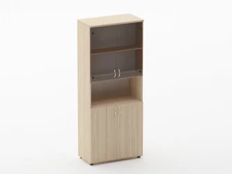 Шкаф высокий со стеклом и нишей Твин 16.16.161 Туя / Twin