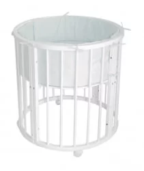 Детская кровать-манеж Меррй Хаппй 01 Белая / Merry Happy