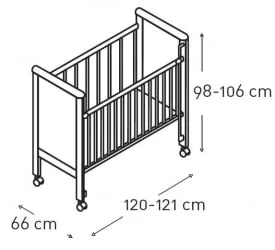 Кровать Микуна Глобито 120кс60 Вхите / Micuna Globito 120x60 White