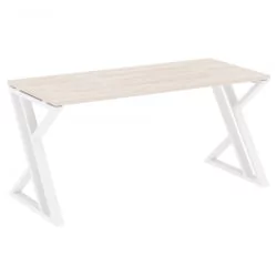 Стол рабочий ЛОФТ ВР.Л-СРЗ-4.7 Металл белый Денвер светлый / LOFT VR.L-SRZ-4.7