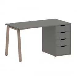 Стол письменный ХОМЕ ОФФИCЕ VR.SP-3-138.4.A Металлик/Мокко металл / HOME OFFICE