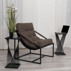 Кофейный стол Остериа/Остерия металл, черный, 25,5х25,5х59 см / Osteria/Остерия