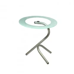 Стол журнальный Дуэт 5 Металлик/ прозрачное