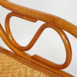 Кресло-качалка МИЛАНО (разборная) / без подушки / ротанг топ куалитй, 58кс136кс103 см, Когнаc (коньяк) / MILANO top quality, 58x136x103 Cognac