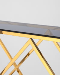 Консоль ИНСИГНИЯ 115*30 Золото стекло смоке / smoke