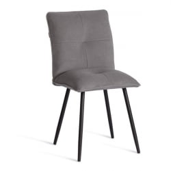 Стул обеденный Свеет велюр, серый/черный, 29, 46х55х88 / Sweet