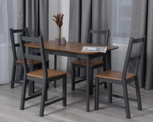 Стол Соната Люкс/ Соната Лукс табле, 120х75х73 см массив сосны, антик /графит, 120х75х73 см / Sonata Lux table,