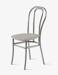 Стул Венский 400х490 мм Светло-серый/Алюминий
