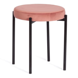 Стул РЕВО (мод. 7034) ткань/металл, 44 х 44 х 47 см, коралловый баркхат 15 /черный / REVO (mod. barkhat