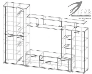 Гостиная Соло 10А Венге/Дуб сонома