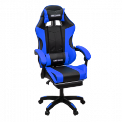 Геймерское кресло 1209-1 КИНГКУЕЕН, цвет черный/синий, 1209-1-блаcк-блуе-масс / KINGQUEEN, 1209-1-black-blue-mass