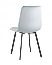 Комплект из двух стульев Чиллй велюр серо-голубой ножки металл черные / Chilly