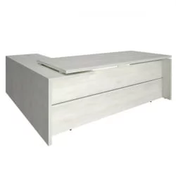 Стол руководителя ЙАЛТА ЛТ-C 18 Р Снежная Платина / YALTA LT-C R