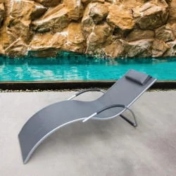 Шезлонг-лежак ГРАЦИЯ МC-3039ГА Силвер-Блаcк / MC-3039GA Silver-Black
