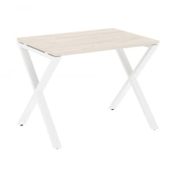 Стол рабочий ЛОФТ ВР.Л-СРКС-1.7 Металл белый Денвер светлый / LOFT VR.L-SRX-1.7