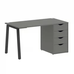 Стол письменный ХОМЕ ОФФИCЕ ВР.СП-3-138.4.А Металлик/Антрацит металл / HOME OFFICE VR.SP-3-138.4.A