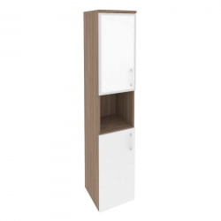 Шкаф высокий узкий левый ОНИКС О.СУ-1.4Р(Л) вхите Дуб Аризона/Белый / ONIX O.SU-1.4R(L) white