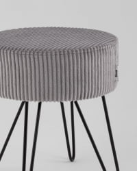 Пуф Спейси велюр рельефный светло-серый