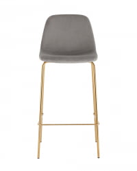 Стул барный Валенсия СН золотые ножки велюр Серый / SN