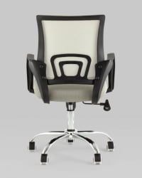 Кресло офисное ТопЧаирс Симпле Нев серый спинка сетка / TopChairs Simple New