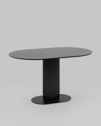 Стол овальный обеденный Мйстерй 130*80 черный / Mystery