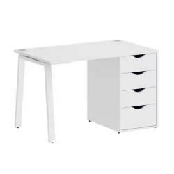 Cтолик для ноутбука ХОМЕ ОФФИCЕ ВР.СП-3-118.4.А Белый Бриллиант/Белый металл / Cтолик HOME OFFICE VR.SP-3-118.4.A