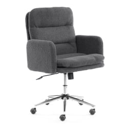 Кресло Довер хром букле, серый, барни грей / Dover barni grey