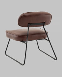 Кресло Кате нев ткань экокожа бордово-коричневый / Kate new