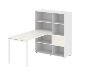 Рабочая станция ЕДИС ЕУРСТ 1113 Ясень Траун Белый Белый / EDIS EURST