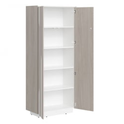 Шкаф высокий Лине СФ-574204 Дуб серый Белый / Line