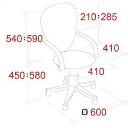 Кресло ЕЧаир-318 АЛ 506143 Черное / EChair-318 AL