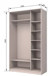 Шкаф купе 2-ух дверный Хит-24-12-15 Ясень шимо темный