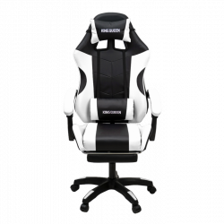 Кресло 1209-1 КИНГКУЕЕН, цвет черный/белый, 1209-1-блаcк-вхите-масс / KINGQUEEN, 1209-1-black-white-mass