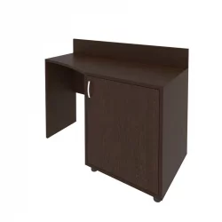 Стол (узкий) с тумбой и бортиком (правый) ЛИГХТ С-СТУ-120 Пр Венге Цаво / LIGHT