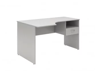 Стол письменный левый СЕТ140-1 Л c подвесной тумбой Серый / SET140-1 L c